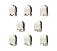 Soporte para Cristal de Acero Inoxidable 304 - Grapa de Boca de Pescado sin Taladros para Barandillas de Escaleras, Fijación Invisible para Paneles de Vidrio (8 Unidades) (S:5-8mm)
