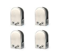 Soporte para Cristal de Acero Inoxidable 304 - Grapa de Boca de Pescado sin Taladros para Barandillas de Escaleras, Fijación Invisible para Paneles de Vidrio (4 Unidades) (XL:15-20mm)