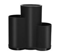 Soporte para cubiertos - Bloque de utensilios de cocina grande con 3 compartimentos, espátula para palillos multifuncional que ahorra espacio | Estante de almacenamiento de cubiertos para organización