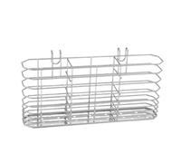 Soporte para cubiertos de acero inoxidable - Escurridor de cubiertos, rejilla de secado | Organizador de cuchillos y tenedor para encimeras de cocina, accesorio de almacenamiento drenable, lavable, hi