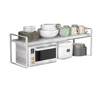 Soporte para cubiertos, estante de acero, soporte expandible para encimera de microondas, estante de encimera de cocina, elevador de estante ajustable para fregadero, soporte de almacenamiento de
