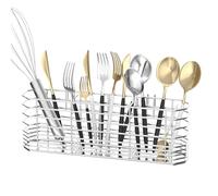 Soporte para cubiertos - Organizador de utensilios | Soporte de cubiertos de acero inoxidable 304, cesta colgante de cubiertos a prueba de óxido | Organizador hueco de secado rápido para tenedores