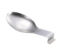 Soporte para cucharas, 24,4 x 9,5 cm, uso sin esfuerzo, textura exquisita, soporte portátil de acero inoxidable para utensilios de cocina, estufa, encimera, espátulas, cucharones, cucharas de té
