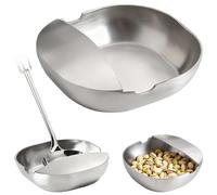 Soporte para cucharas de acero inoxidable, elegante soporte para utensilios con diseño de enjuague rápido, mantiene limpia la encimera, para cucharón y espátula de metal