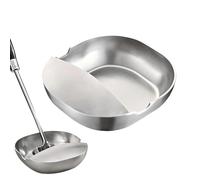Soporte para cucharón de acero inoxidable - Bandeja portacucharas duradera | Soporte de utensilios independiente para cargas pesadas, para espátula, cucharón y utensilios de cocina, diseño resistente