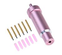 Soporte Para Cuchillas De Grabado Con Seis Cuchillas De Repuesto Chapadas En Oro Carcasa De La Cuchilla De Corte Fino Para Trabajar Con Vinilo, Cartulina, Papel, Adhesivos Y CartóN Pluma Rosa