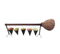 Soporte para cuenco de aperitivos de Halloween, cesta de comida con estante, soporte para caramelos, almacenamiento festivo para aperitivos en casa, picnics, barbacoa, patio, reunión de vacaciones