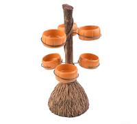 Soporte para cuenco de calabaza de Halloween con múltiples cuencos desmontables en base plana estable para servir dulces, aperitivos, patatas fritas, frutas y golosinas de fiesta (seis tazas)