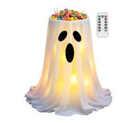- Soporte para cuenco de caramelos, decoración de Halloween iluminada al | Decoración de puerta de casa para propietarios, inquilinos, mujeres, patio, casa, apartamento, jardín, terraza