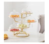 Soporte para cuenco de frutas de 5 niveles, soporte multifuncional para tartas de postre y bandeja para fiestas, hoteles para la hora del té, exhibición elegante para frutas, postres y aperitivos
