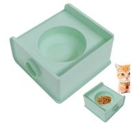 Soporte para cuenco para gatos, cuencos para gatos de interior elevados, cuencos para jaula de mascotas, cuencos para gatos elevados, multifuncionales, alimentación saludable, animales pequeños, gatos