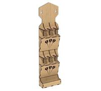 Soporte para dardos de madera maciza de 6 agujeros, organizador de dardos de pared con estuche de almacenamiento, soporte de exhibición de dardos, regalo para entusiastas de los dardos B