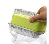 Soporte para de jabón espumoso,de pompas de jabón Multiusos - Cepillo contenedor de Almacenamiento de Limpieza de fácil de Limpiar 3 en 1 con Resorte y Rodillo