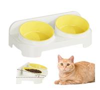 Soporte para De Perro,Bebedero Inclinado Antideslizante,Elevado para Gato Y Perro - para Alimentar Y Mascotas En Hogar Apartamento Balcón Sala De Estar Patio