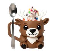 Soporte para de reno, taza de de Navidad, taza de impresión 3D, para niños pequeños, dulces, yogur, pasteles, postres, fiestas de verano, camping, frutas, alimentos, beber, cocina