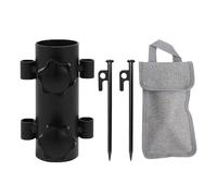 Soporte Para De Toldo | Estabilizador de Postes de Tienda con 2 Clavos para Anclaje al Suelo,Base Estabilizadora Estable Con Refuerzo De Acero Para Actividades De Camping Senderismo Y Al Aire Libre