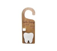Soporte para dientes de hada de los dientes como decoración de puerta para celebrar los dientes de leche perdidos, promover hábitos infantiles (caqui, 23 x 9 cm)