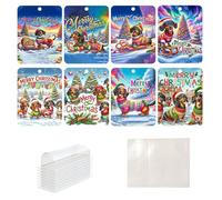 Soporte para dinero de Navidad, 8 unidades para dinero en efectivo, 8 unidades, para perros, adornos de vacaciones, colgantes de Navidad divertidos con sobres para la puerta, a, ver descripción, Ver