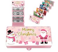 Soporte para dinero de Navidad, bolsa con 10 ranuras, tarjetero de Feliz Navidad, para fiestas de vacaciones, presupuestos, boletos de ahorro y eventos
