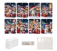 Soporte para dinero de Navidad, tarjeta de la serie Puppy Series | Soporte para dinero de Navidad, bonita tarjeta de cachorro de gatito, adorno hecho a mano para cumpleaños, vacaciones