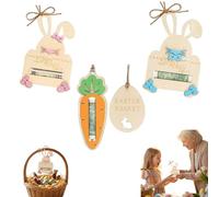 Soporte para dinero en efectivo con diseño de conejo de Pascua, de madera, para tarjetas de regalo, bonita etiqueta con ranura para niños, adolescentes, niños pequeños, bebés y niñas, decoraciones de
