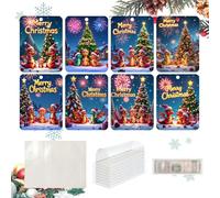 Soporte para dinero en efectivo, soporte para dinero en efectivo, soporte para dinero, tarjetas de dinero de dragón, bonitos adornos navideños con sobres, dinero en efectivo, accesorios de Navidad