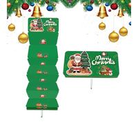 Soporte para dinero navideño: sobre de regalo en efectivo, billetera navideña | Organizador de efectivo con tema de Papá Noel, tarjetero de regalo con diez ranuras para dinero, sobre festivo