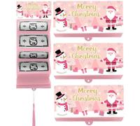 Soporte para dinero sorpresa de Navidad, 6 soportes para tarjetas de regalo, sobres de dinero de Navidad, 10 ranuras, sobres de dinero sorpresa de Papá Noel para familiares y amigos (#2)