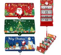 Soporte para dinero sorpresa de Navidad - Soporte para dinero o tarjetas de regalo de Navidad con sobres, 6/10 ranuras, regalo para familiares y amigos (3 unidades, 10 ranuras)