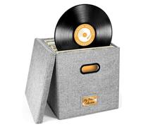 Soporte para discos, almacenamiento de discos, caja plegable, estuche apilable con tapa, caja de almacenamiento portátil, soporte de algodón y hilo para oficina en casa