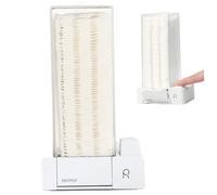 Soporte para discos de algodón Dispensador automático de discos de algodón sellado a prueba de polvo Quitauñas a presión Caja de almacenamiento de (con y pegatina)