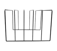 Soporte para discos de vinilo | Archivo de hierro - Clasificador de carpetas de almacenamiento de libros para escritorios y estantes de exhibición | Este negro se adapta a cocina, decoración, arte y