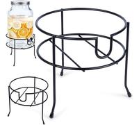 Soporte para dispensador de bebidas con grifo para bebidas de metal, color negro