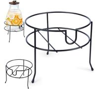 Soporte para dispensador de bebidas con grifo para bebidas de metal, color negro