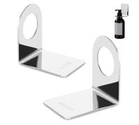 Soporte para dispensador de botellas de jabón de 2 uds, dispensador de botellas con bomba de jabón de acero inoxidable montado en la pared sin taladro soporte para dispensador de jabón estante colgant