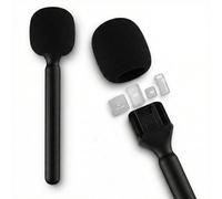 Soporte para DJI Mic 3/2/Mini 2/Mini/Rode Wireless GO II/Insta360 X5 Air Handle Rig Wireless Entrevista Lavalier Adaptador Mango de micrófono de mano para Osmo Pocket 3/4/Hollyland Lark M1/C1/Synco G1