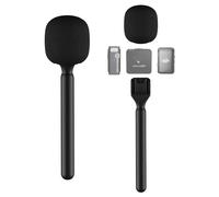 Soporte para DJI Mic 3/Mini/1/2/Rode Wireless GO II/Micro/Insta360 X5 Air Handle Rig Wireless Entrevista Lavalier Adaptador de micrófono de mano para Osmo Pocket 3/Hollyland Lark M1/C1/150/Synco G1/A2