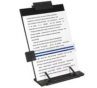 Soporte para documentos de escritorio con 7 posiciones ajustables, organizador de archivos de metal negro para escribir discurso, lectura de discursos, cartas, libros de música, tabletas, oficina, con