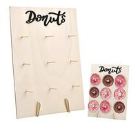 Soporte para dona, Soportes de Madera Reutilizables para Decoración de Donas en Eventos (30 x 40 CM)