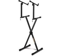 Soporte para dos teclados Hercules KS230B, tipo X con 5 alturas - Rockmusic