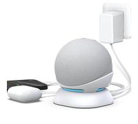 Soporte para Dot 4/5ª generación y smartphone, soporte de carga con USB-C/A, dos puertos de carga, estación de carga compatible con iPhone/tableta, blanco