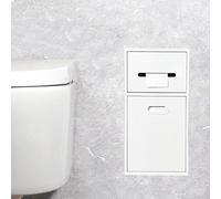 Soporte para Ducha y Papel higiénico de Acero Inoxidable 304 para baño con estantes, gabinetes de Almacenamiento incorporados y un Bote de Basura Inclinado; diseño Que Ahorra Espacio; 7.8 PU