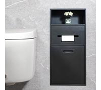 Soporte para Ducha y Papel higiénico de Pared de Acero Inoxidable 304 con estantes, Mueble de baño Incorporado y Bote de Basura basculante, Dimensiones: 11,8 Pulgadas x 5,5 Pulgadas x 25,9 p