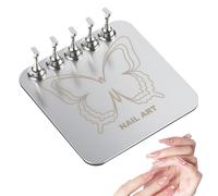 Soporte para ejercicios de uñas, base magnética estable, presentación de manicura reutilizable, soporte para uñas DIY, suministros de salón de belleza, para mujeres, madres, esposas, novias, niñas