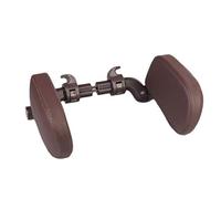 Soporte para El Cuello del Coche, Protector De Cuello para Coche Almohada Cojín para Dormir De Viaje para Niños Y Adultos, Almohadilla De Espuma De Memoria Funda De Cuero，Rojo Café,1