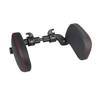 Soporte para El Cuello del Coche, Protector De Cuello para Coche Almohada Cojín para Dormir De Viaje para Niños Y Adultos, Almohadilla De Espuma De Memoria Funda De Cuero，Negro Rojo,1