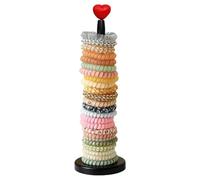 Soporte para el pelo - Madera Metal 13x13x35,5cm | Diadema organizador de exhibición antideslizante soporte para la diadema para dormitorio apartamento baño dormitorio vanidad encimera tocador tienda
