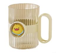 Soporte para enjuague bucal y cepillo de dientes de baño resistente y compacto con doble uso, diseñado para organizar los elementos esenciales y fácil mantenimiento (amarillo)