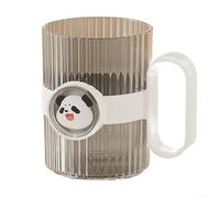 Soporte para enjuague bucal y cepillo de dientes de baño resistente y compacto con doble uso, diseñado para organizar los elementos esenciales y fácil mantenimiento (gris)