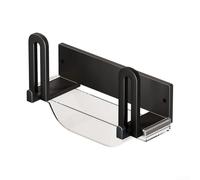 Soporte para enrutador montado en la pared con cuerpo de acero al carbono y práctico sistema de gestión de cables para un entorno de red limpio (A negro)